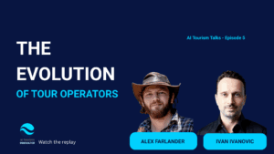 Ivan Ivanovic and Alex Farlander discuss how tour operators can evolve faster using AI and the EPIC framework on AI Tourism Talks.